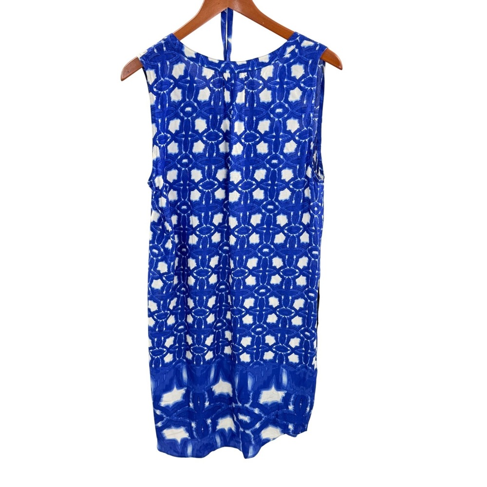 Velvet Graham & Spencer Blue White Print Sleeveless Sundress Size Medium Boho - Picture 12 of 16